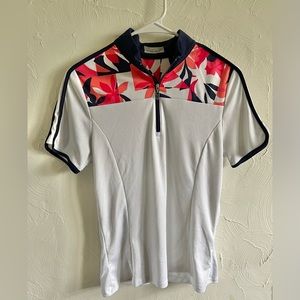 Callaway woman’s tropical floral block polo
Medium